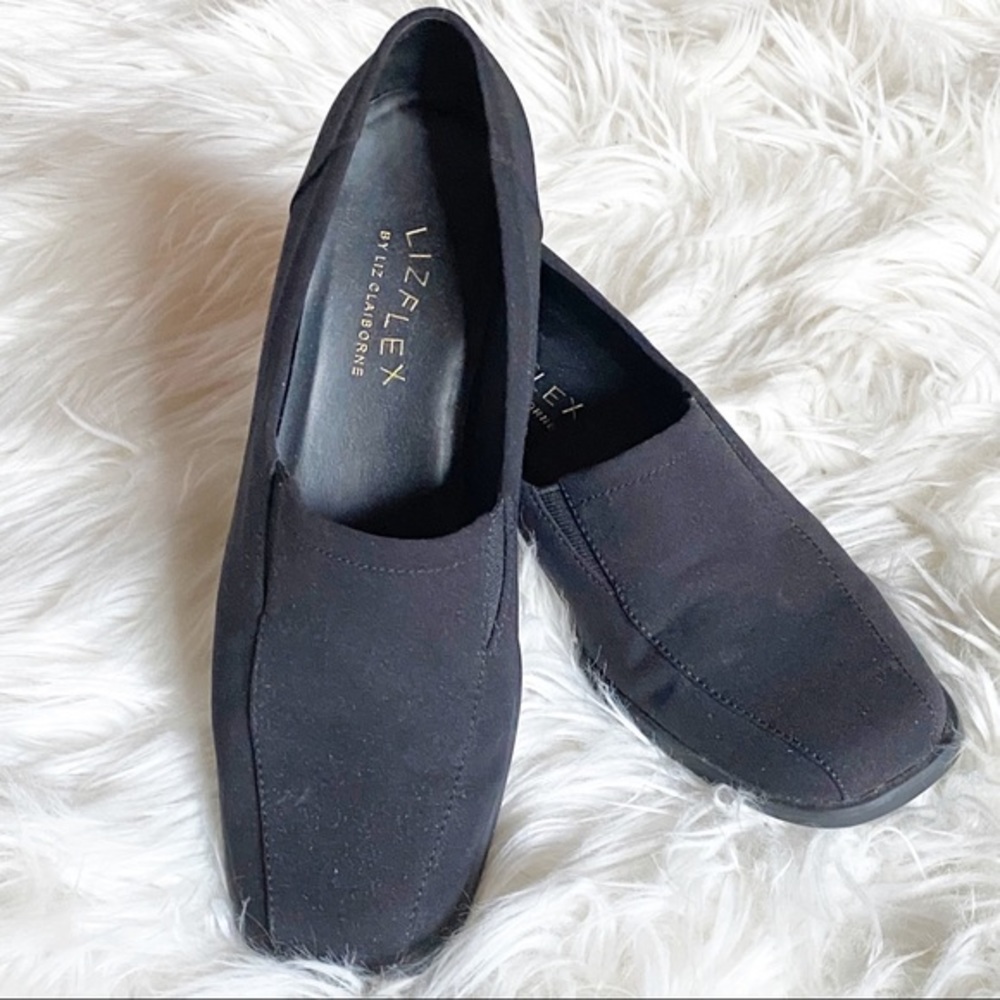 Liz Claiborne Flex Slip on Loafers Black Size 6.5